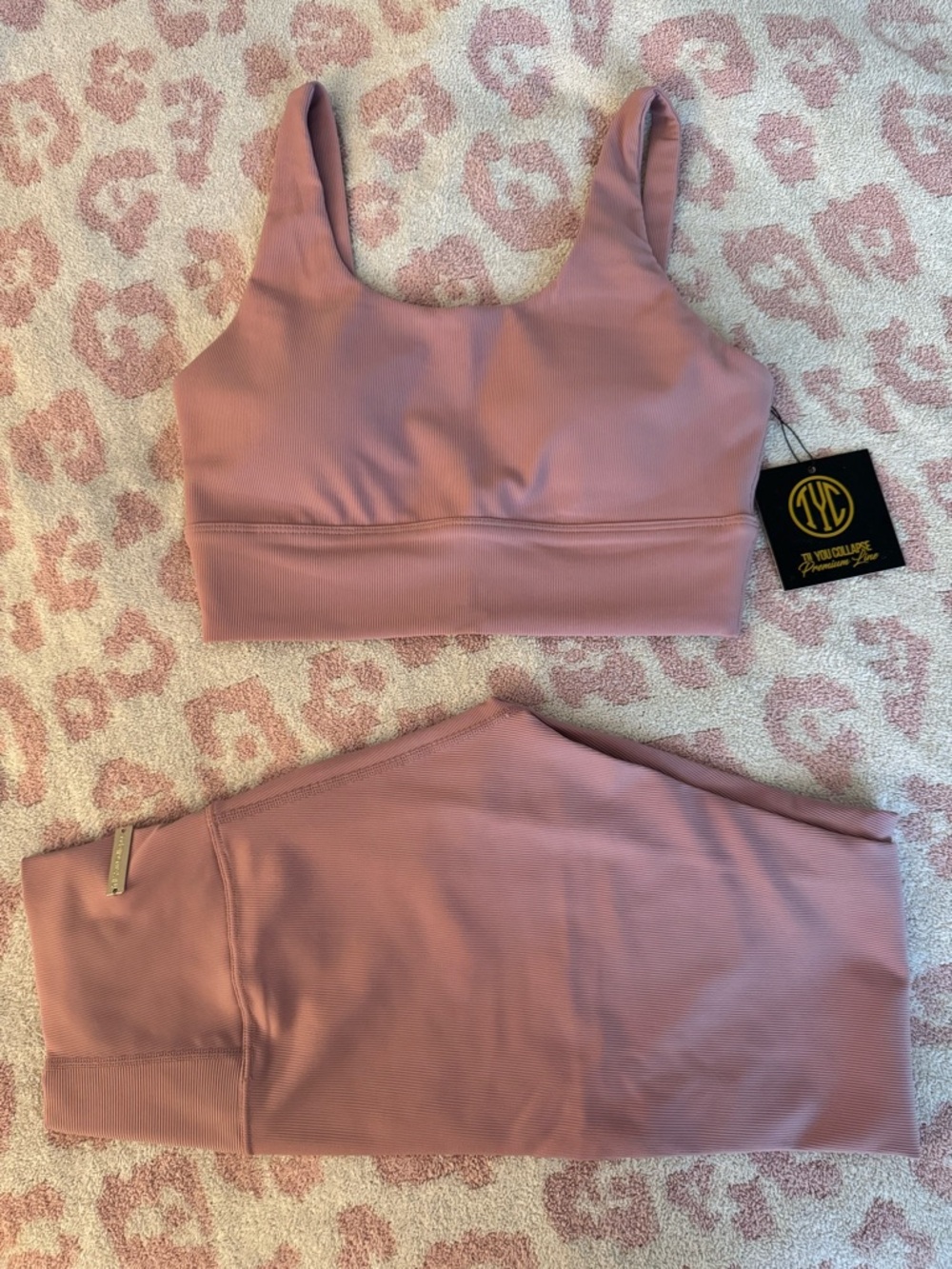 Til You Collapse Rose Ribbed Set